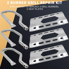 Hipoilk installed burners inside grill cookbox illustrating restored alignment and consistent heating