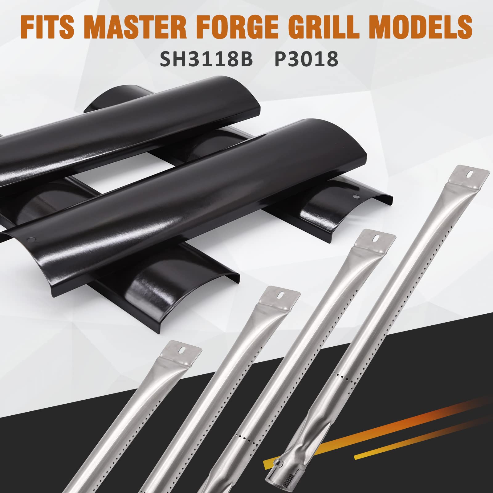 Hipoilk stainless steel burner close-up showing clean ports and durable construction for reliable flame