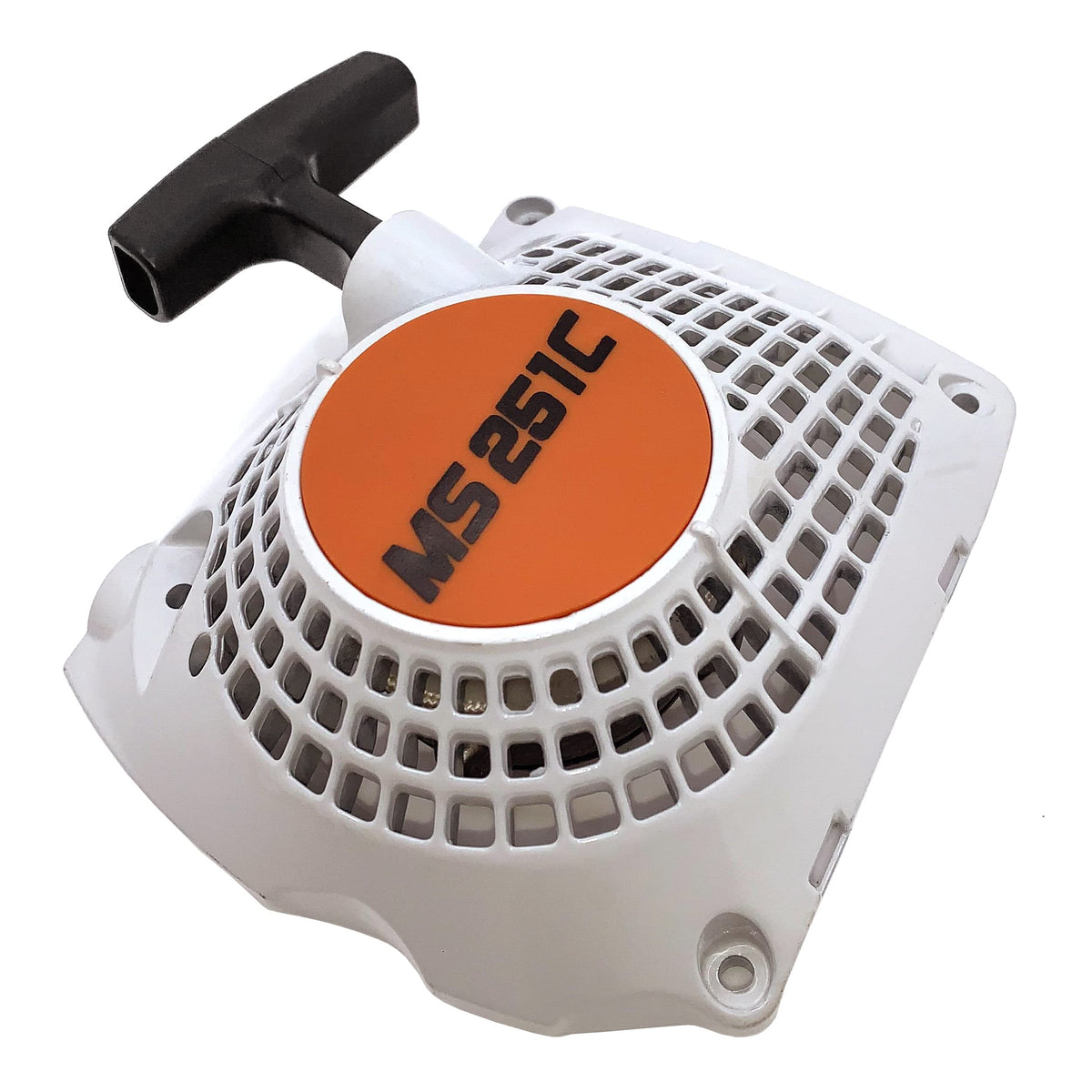 Hippotech front view of recoil starter showing bolt pattern and clean finish for reliable fit