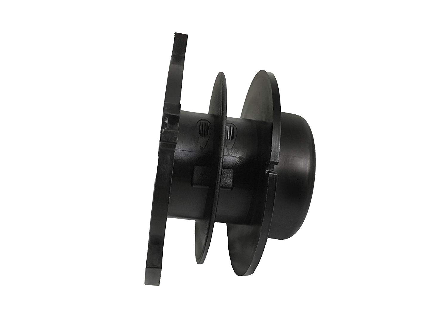 Hippotech spool held in hand for scale showing compact size and ready spares