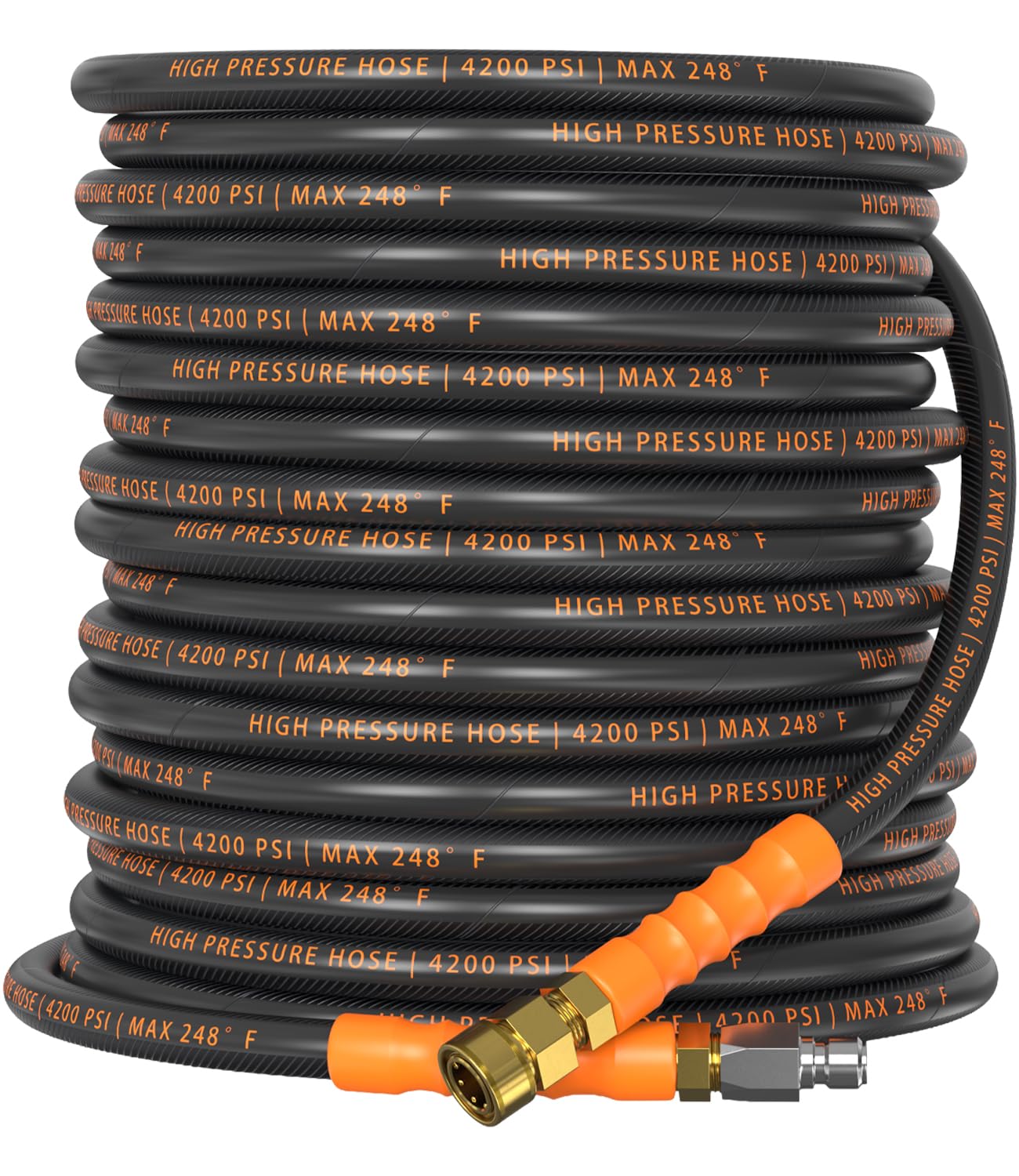 HiPrewaPro front view showing 50 ft hose and packaging for easy identification and purchase