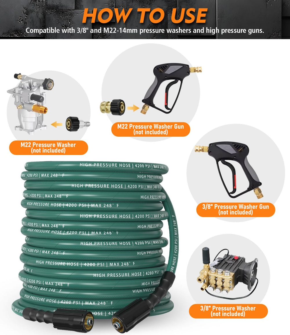 HiPrewaPro hose cleaning a patio in a lifestyle scene showing efficient, wide-area coverage