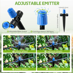 HIRALIY adjustable fan-shaped emitter close-up for precise watering benefit