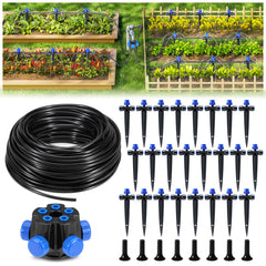HIRALIY front packaging showing full 100ft drip kit and included parts for quick installation