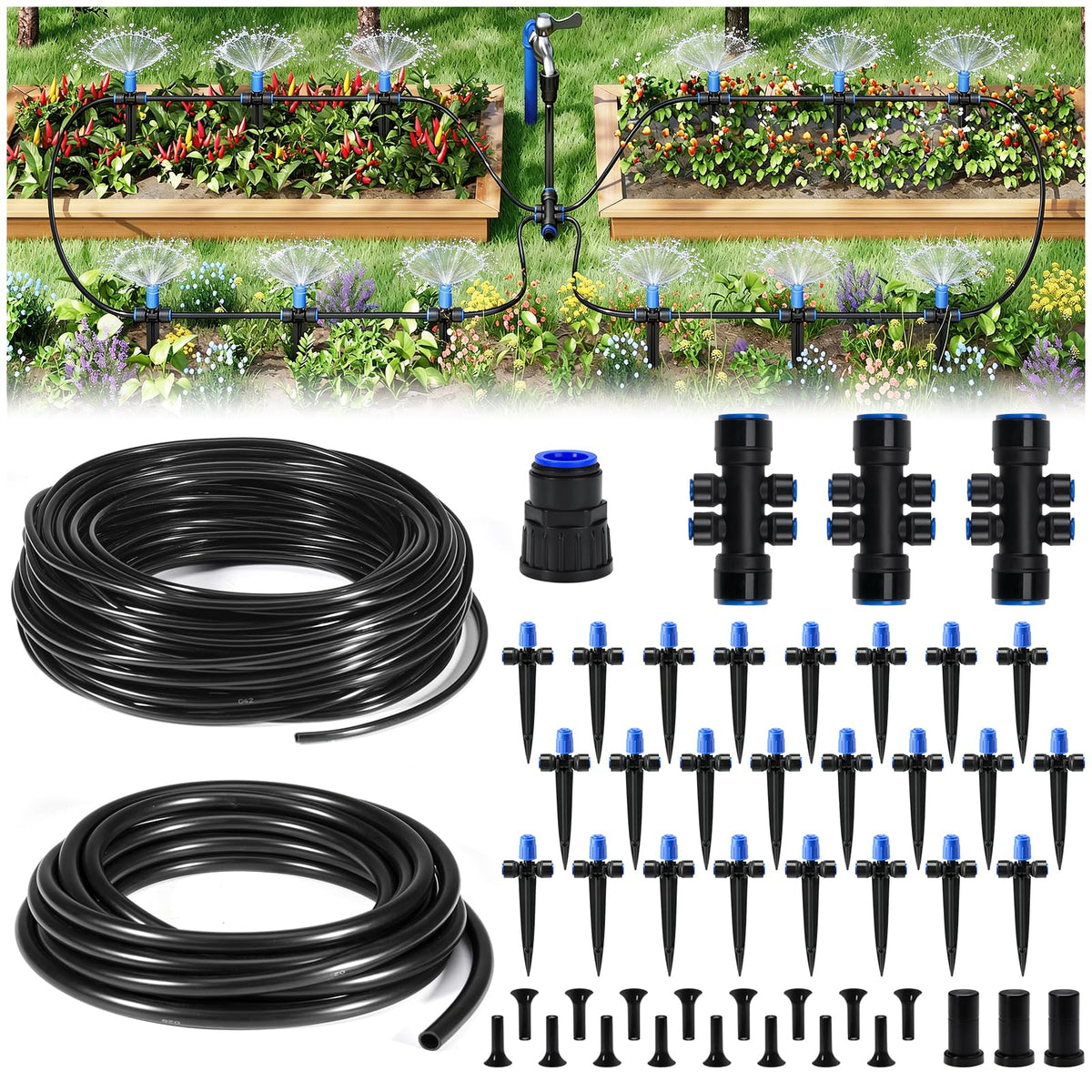 HIRALIY kit front view showing full 140FT components and packaging benefit