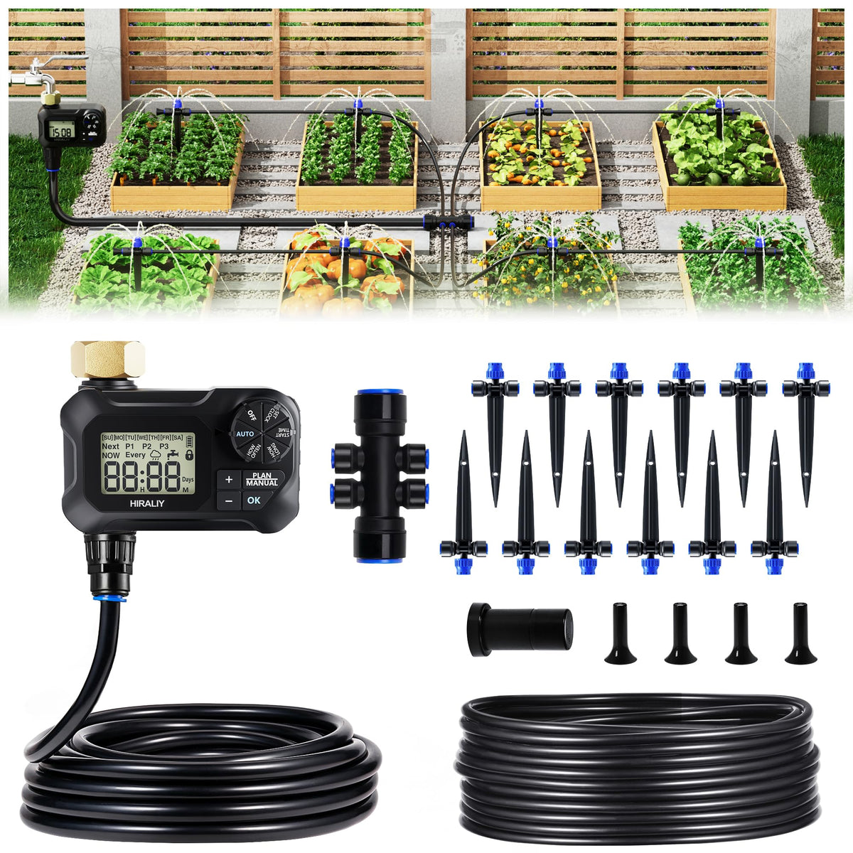 HIRALIY kit front packaging showing full components and easy setup benefit