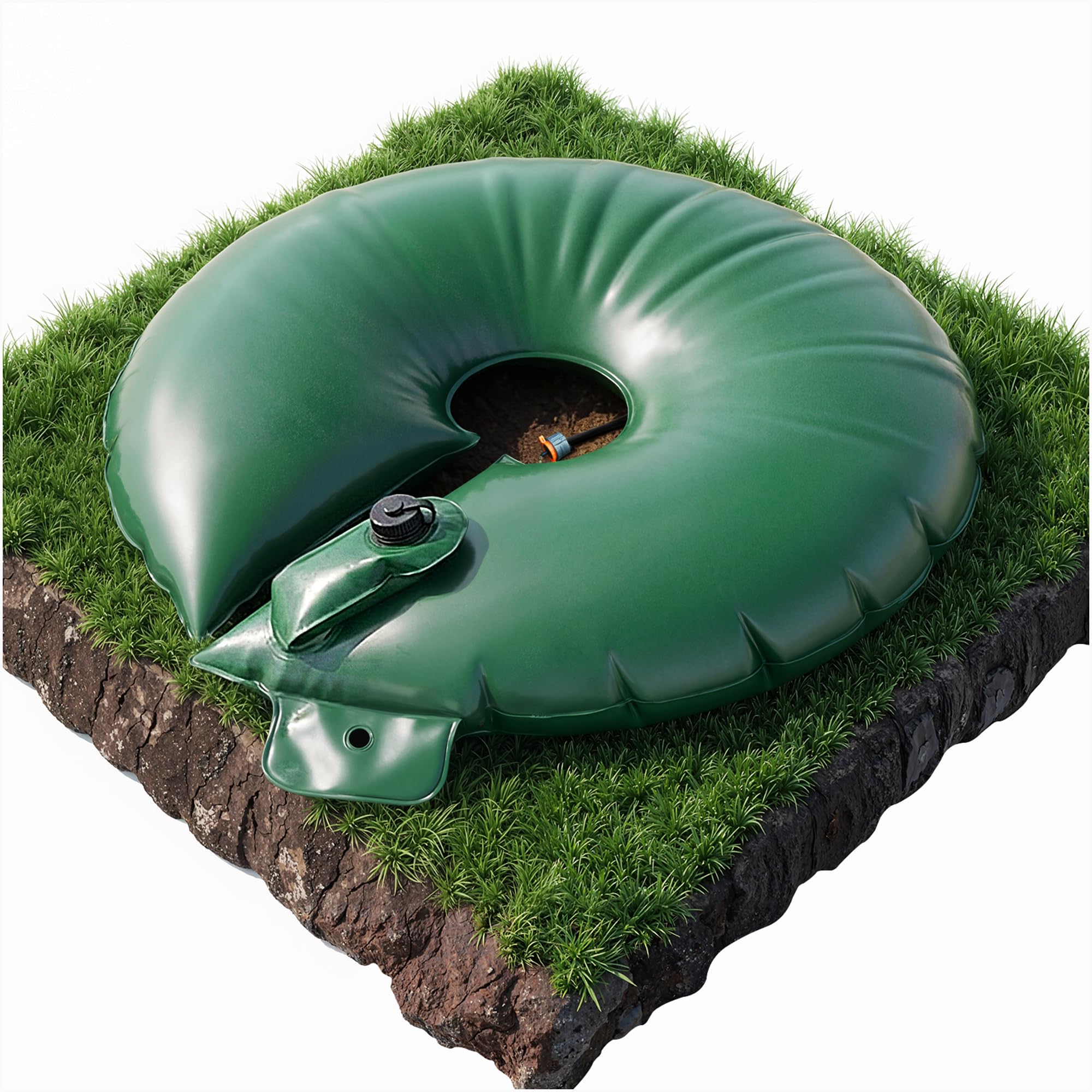 HIRALIY front view of two 20 gallon tree watering bags showing packaging and capacity benefit