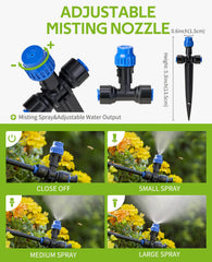 HIRALIY adjustable misting nozzle detail delivering customizable spray coverage