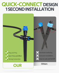 HIRALIY 59ft tubing roll illustrating reach and installation options