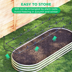 HIRALIY vortex dripper detail highlighting adjustable focused flow to penetrate soil