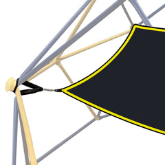 Hisecome carabiner and strap close detail showing reinforced connection for secure anchoring