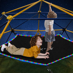 Hisecome front view of hammock attached to dome shows secure fit and comfort