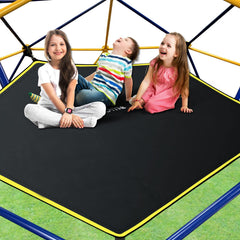 Hisecome hammock front view attached to dome showing stable lounging area and safe support