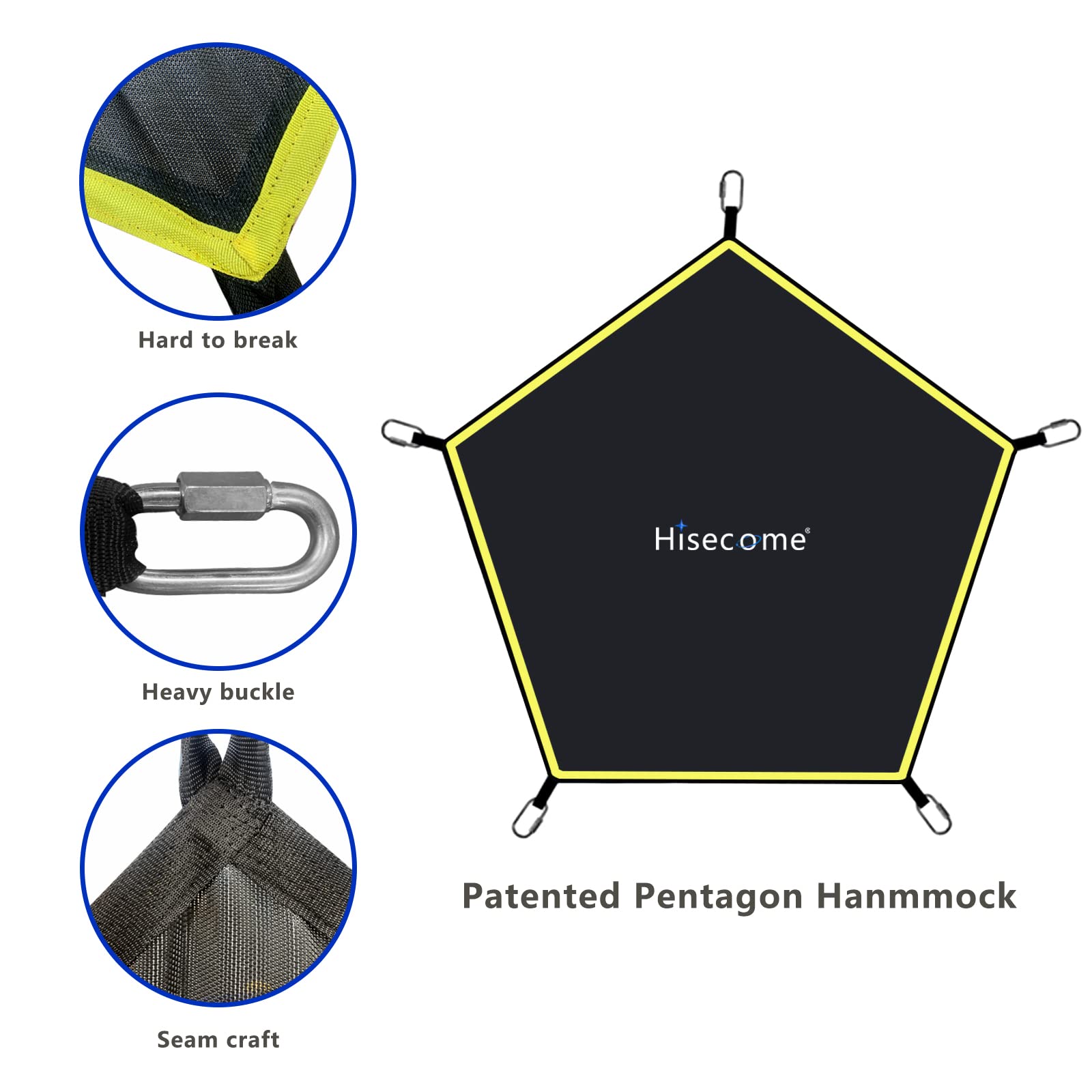 Hisecome hammock with climber dome showing size and scale for compatibility and fit
