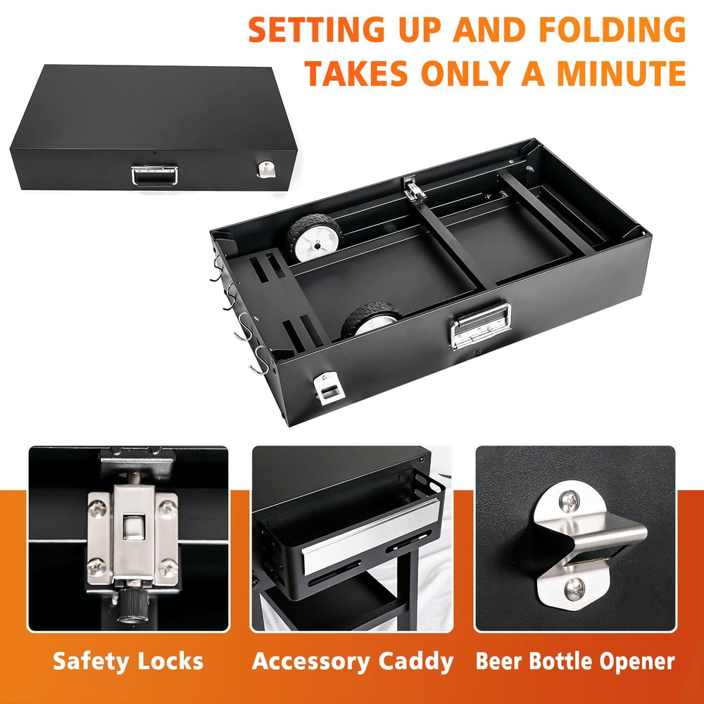 Hisencn accessory caddy and hooks organized with spatulas and tongs for faster prep