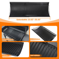 Hisencn ash pan extended length displaying adjustable fit for different grills