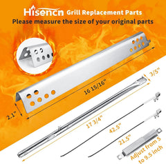 Hisencn stainless-steel burner close-up showing construction for even heat distribution