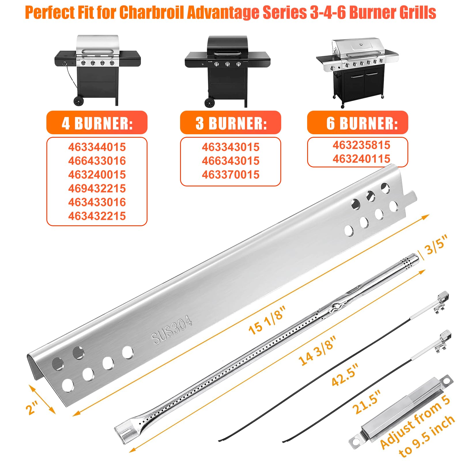 Hisencn SUS304 burner close-up highlighting thicker stainless construction and corrosion resistance