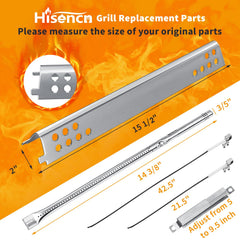 Hisencn stainless-steel burner close-up showing corrosion resistance and consistent flame benefit