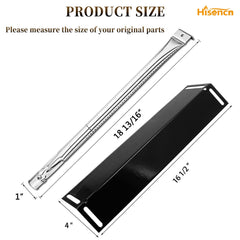Hisencn stainless steel burner tube close-up showing ports for consistent flame patterns