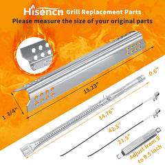 Hisencn close-up of burner tube showing smooth finish and easy maintenance