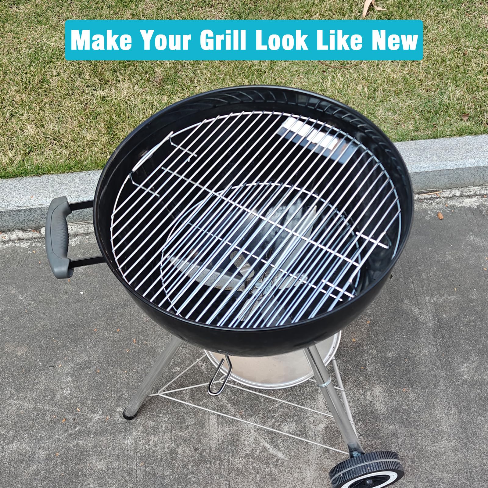 Hisencn charcoal grate raised side handles for safer removal and ash cleanup