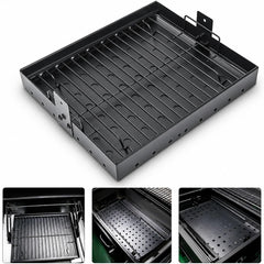 Hisencn charcoal tray front view showing sturdy fit and easy replacement
