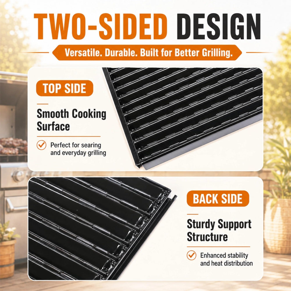 Hisencn comparison of old corroded grate and new porcelain-coated grate restoring performance