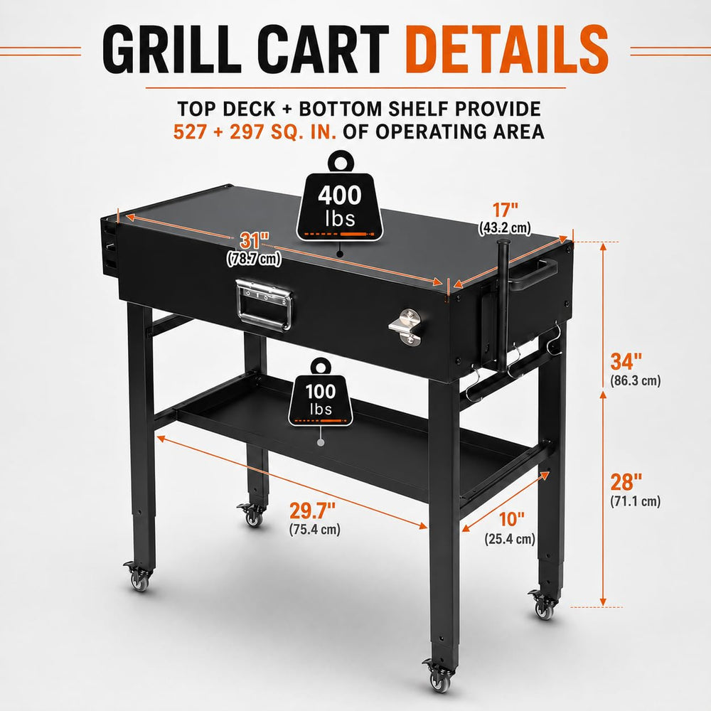 Hisencn cart folded like a suitcase with handle for compact carrying and storage
