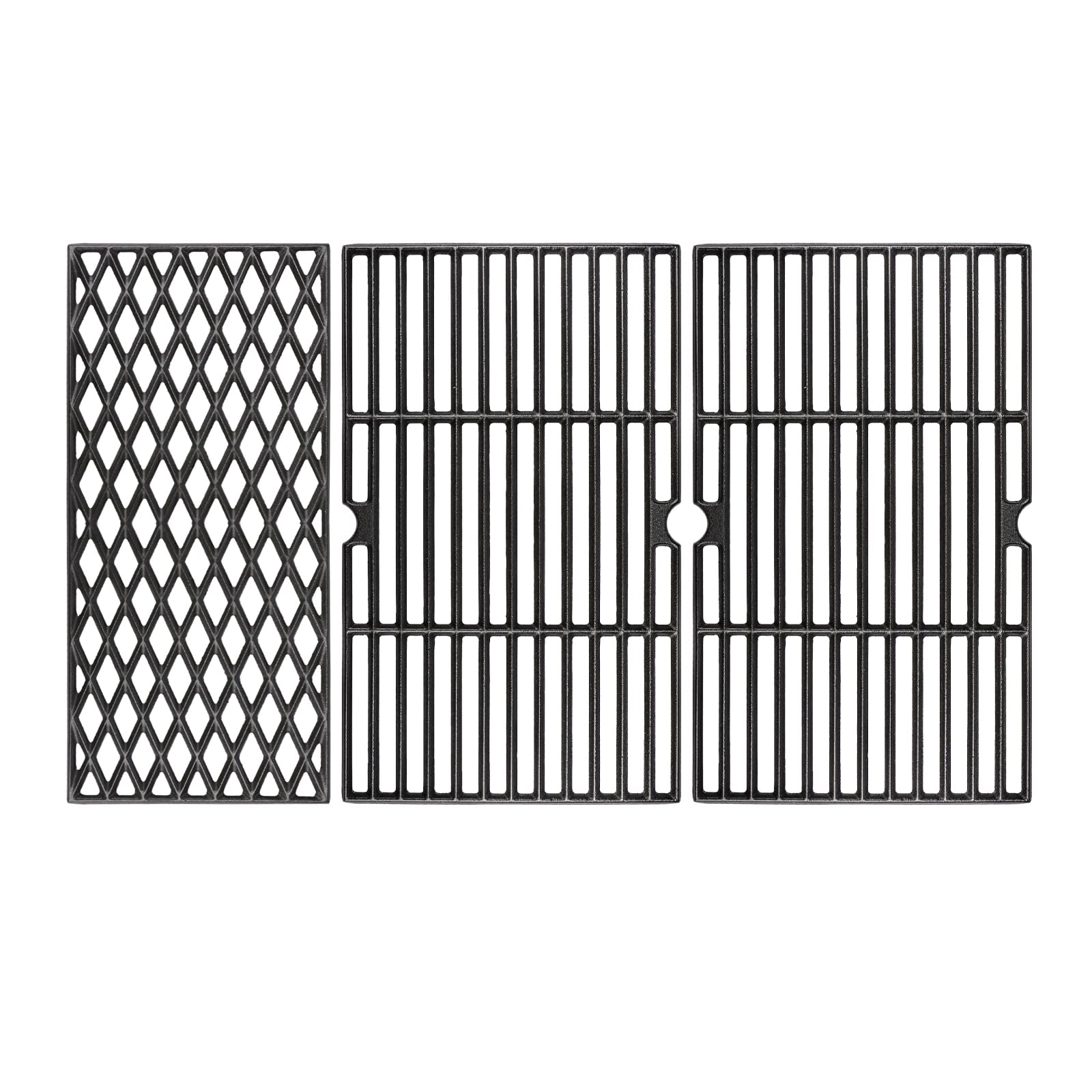 Hisencn front view cast iron grate showing fit and sturdy construction for reliable grilling
