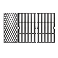 Hisencn front view cast iron grate showing fit and sturdy construction for reliable grilling