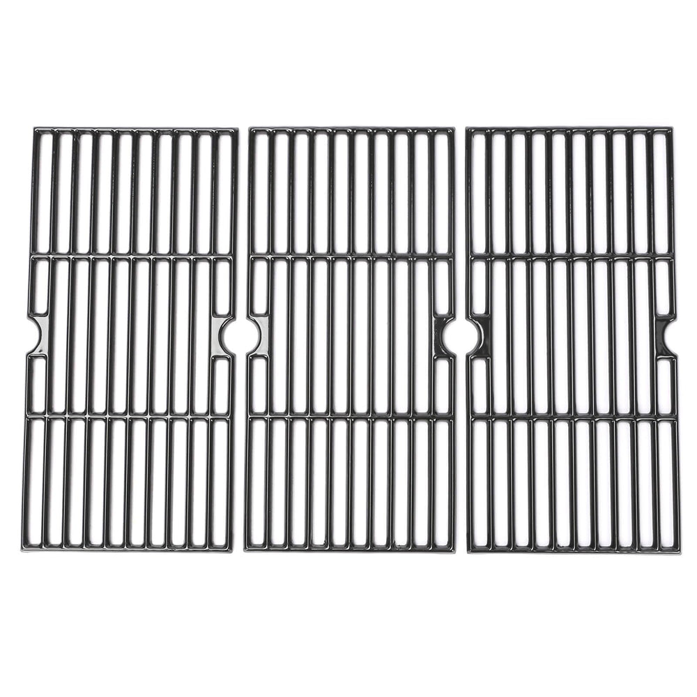 Hisencn front view of three porcelain-enameled grates showing fit and finish benefits