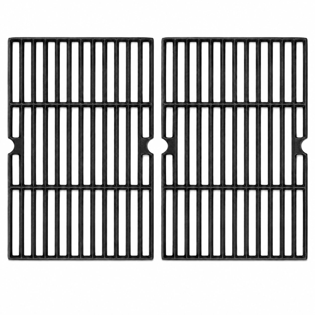 Hisencn front view of cast iron grates showing solid construction and durable design benefit