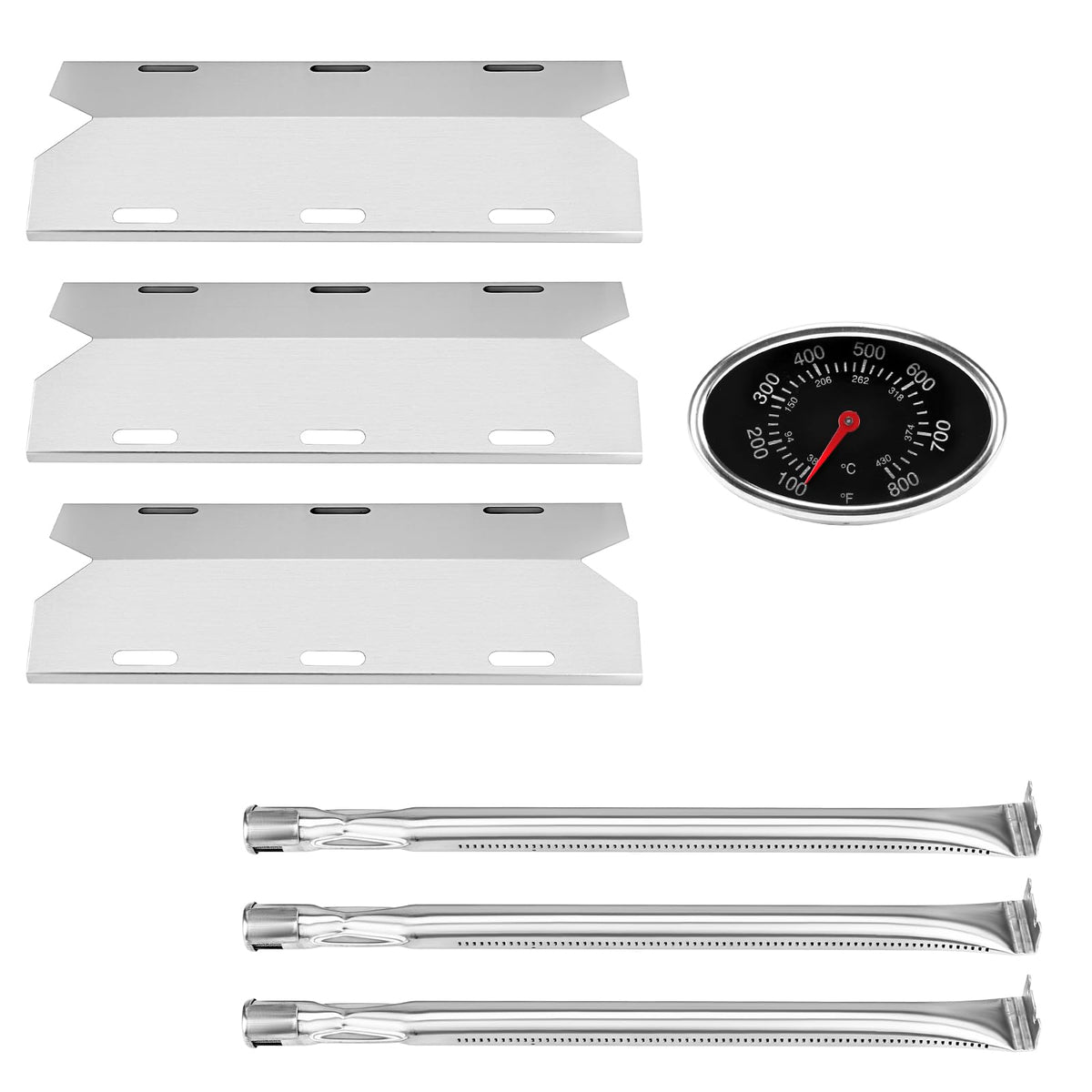 Hisencn front view of replacement kit showing components and clear fit information