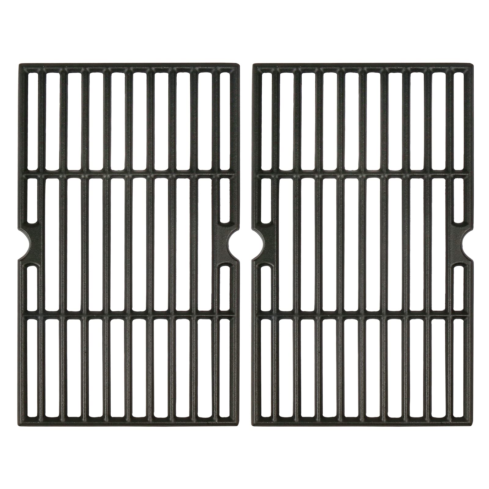 Hisencn front packaging showing two replacement cast iron grates and label benefits