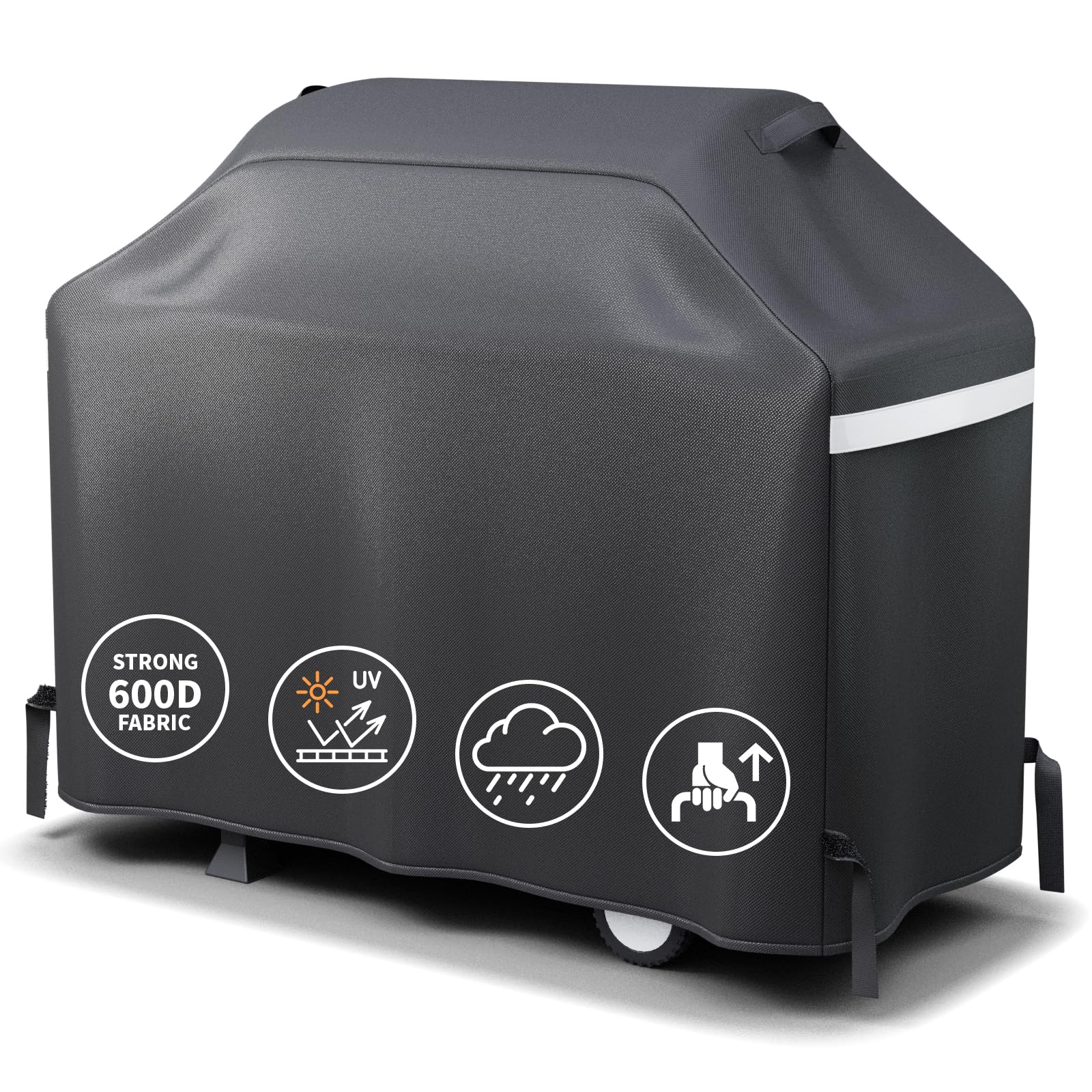 Hisencn front view 55-inch cover protecting grill from weather