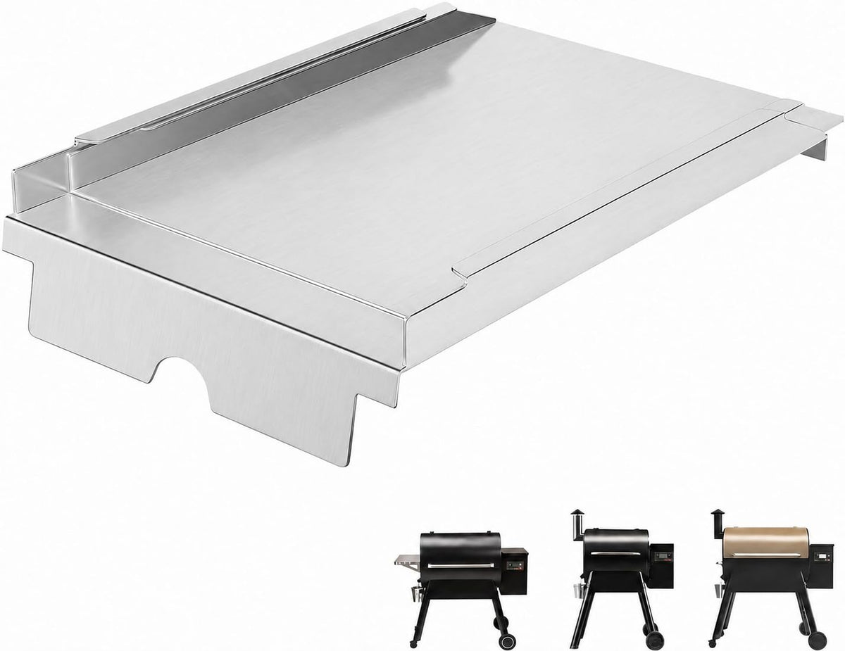 Hisencn front view adjustable drip tray showing full pan and extendable rails benefit easy fit