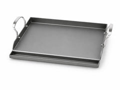 Hisencn front view of 17x13 griddle showing durable carbon steel and fit