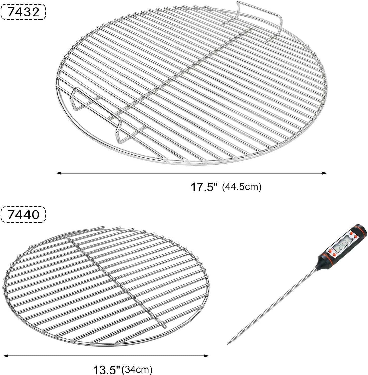 Hisencn grates installed in Weber kettle restoring cooking surface and fit