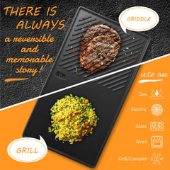 Hisencn griddle installed on Char-Broil grill demonstrating compatibility