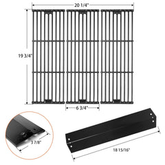 Hisencn close-up of porcelain cast-iron grates showing durable sear surface and even heat benefit