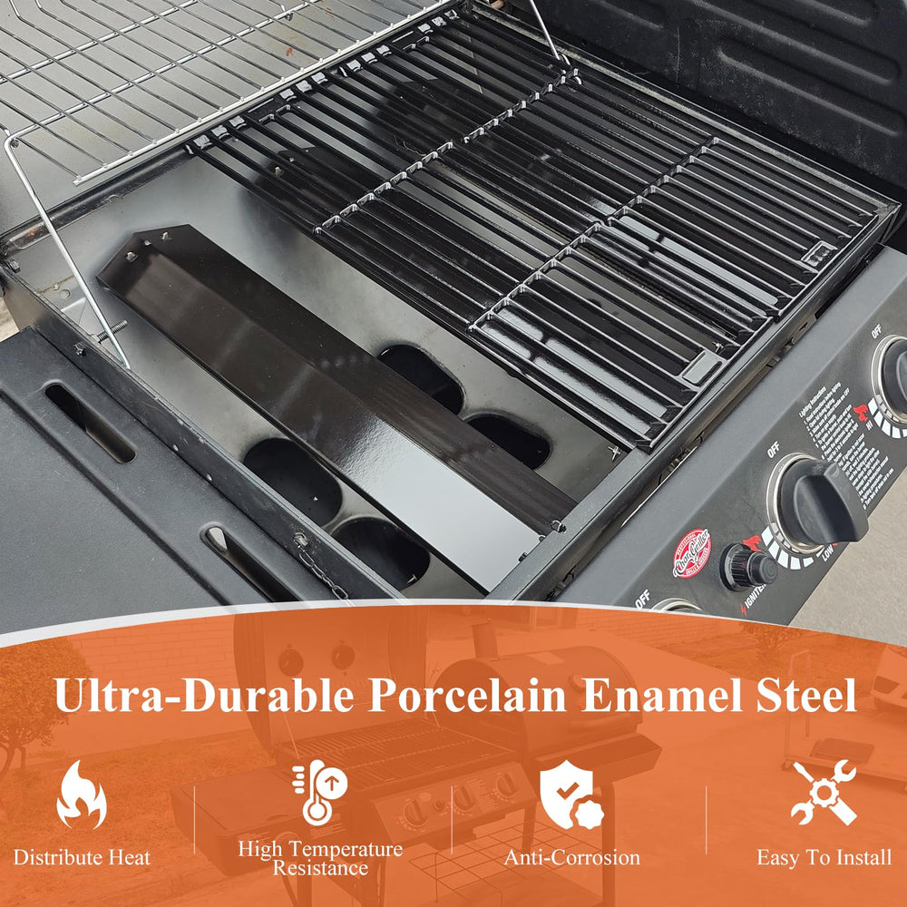 Hisencn porcelain heat plate top surface showing protective coverage and reduced flare-ups