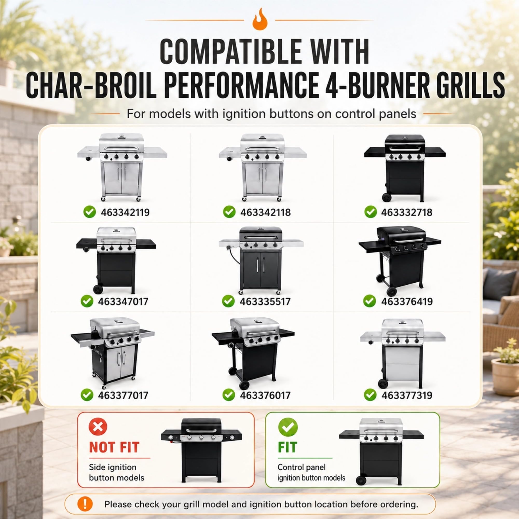 Hisencn heat plates installed on Char-Broil grill ensuring even heat
