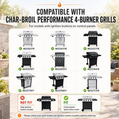 Hisencn heat plates installed on Char-Broil grill ensuring even heat