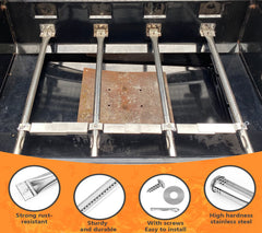 Hisencn heat plates lined up protecting burners and improving even heat distribution