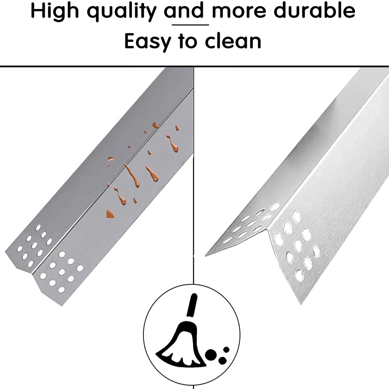 Hisencn heat plates shielding burners in grill to reduce flare-ups benefit