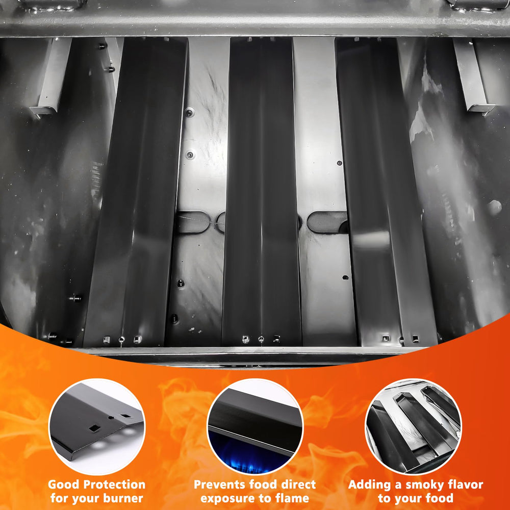Hisencn installed burner in grill demonstrating restored even heating zones