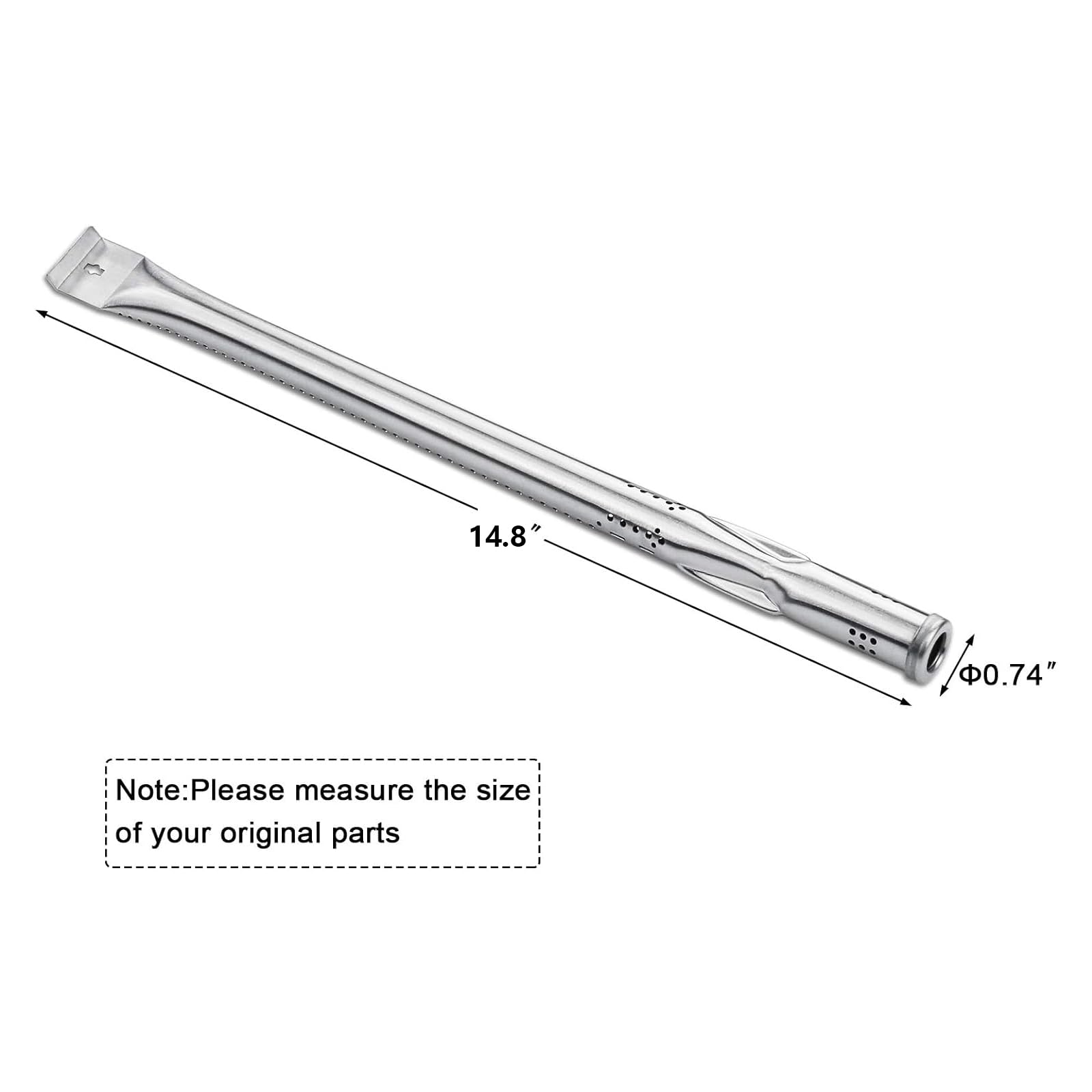 Hisencn burner tubes and heat tents installed in grill demonstrating improved heat distribution