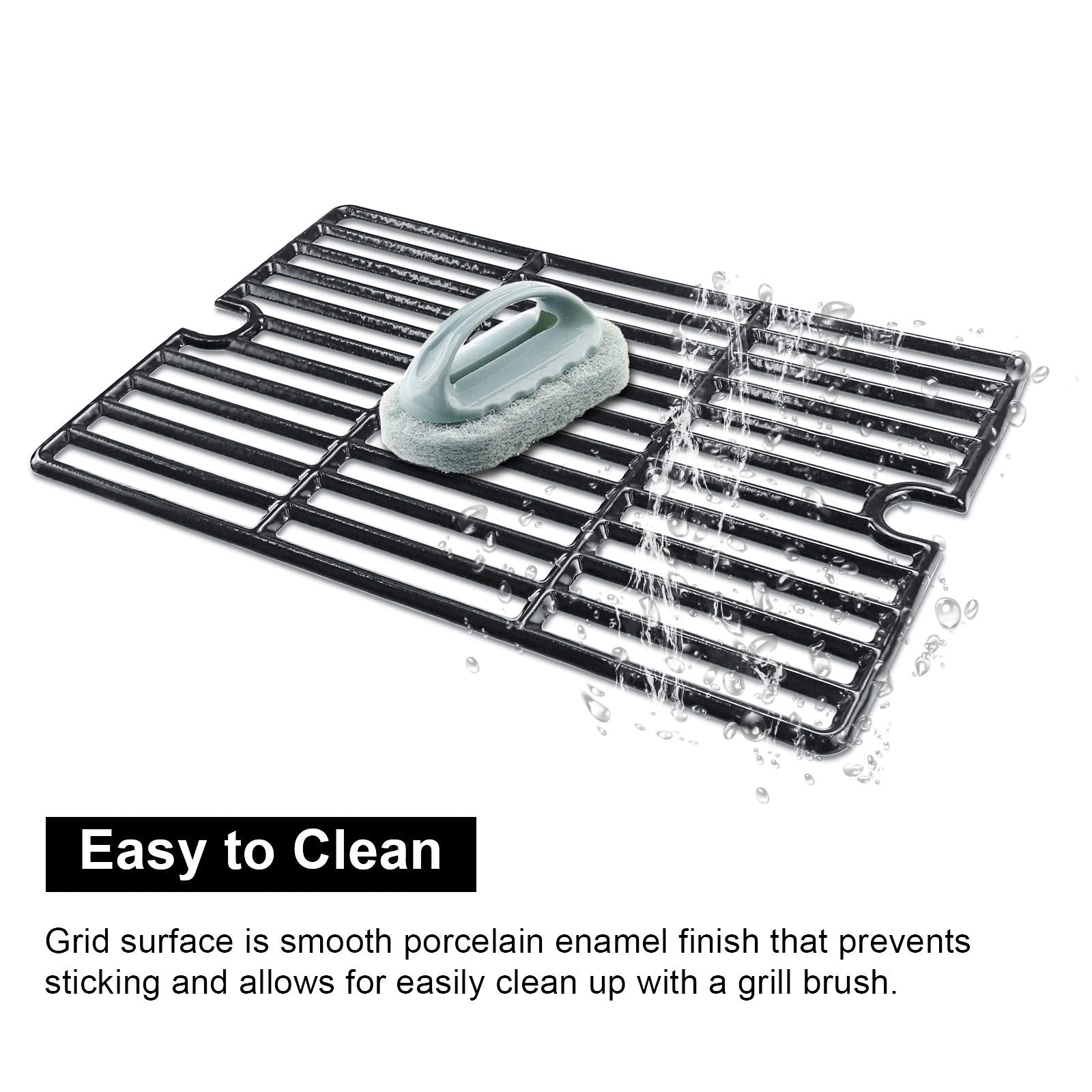 Hisencn grates installed in a 24-inch grill for improved searing and consistent cooking