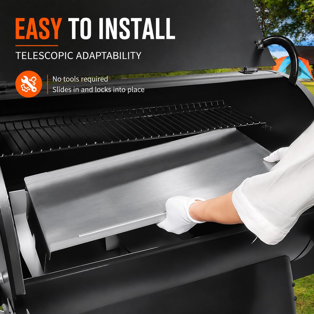 Hisencn installed in Traeger Pro 780 demonstrating fit and improved grease control benefit